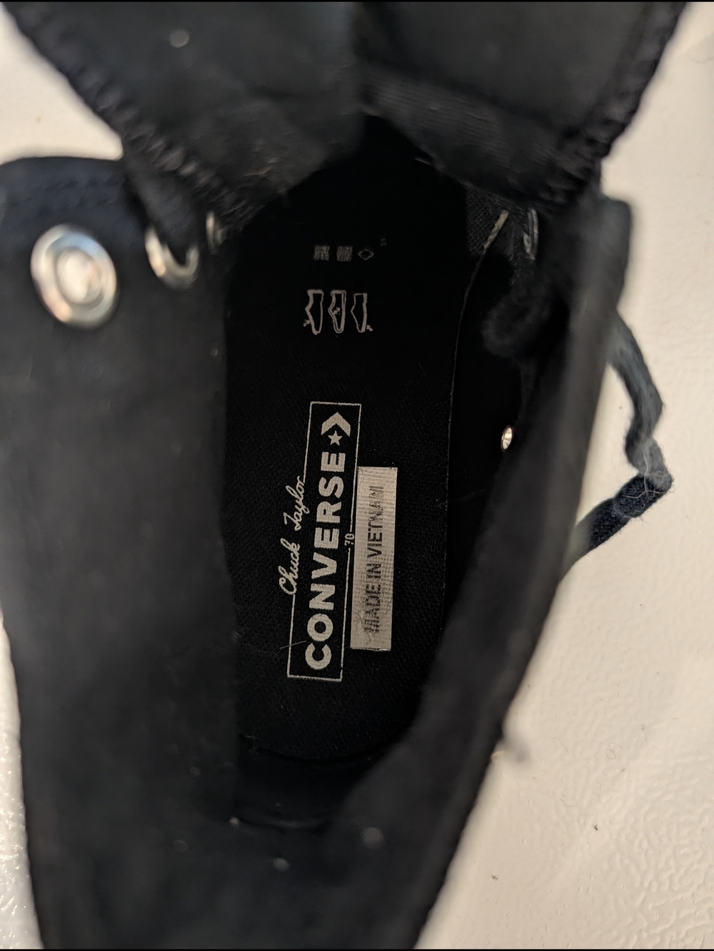 Converse Black High-Top Canvas Sneakers with Silver Spike Studs - Picture 4 of 4